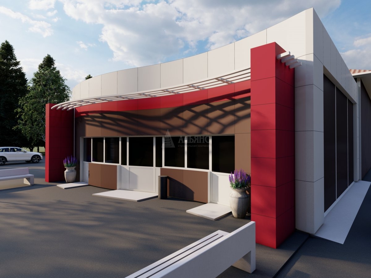 3D визуализация Шиномонтаж из сэндвич панелей - фото 2