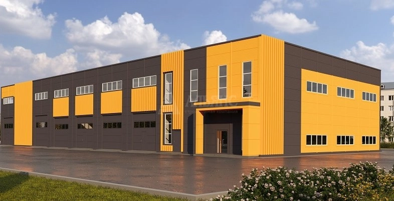 3D визуализация СТО из сэндвич-панелей - фото 1