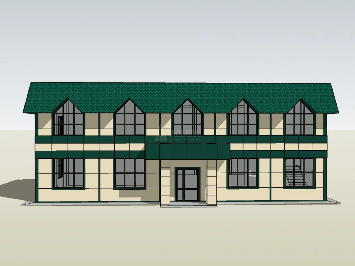 3D визуализация Магазин из сэндвич-панелей - фото 2