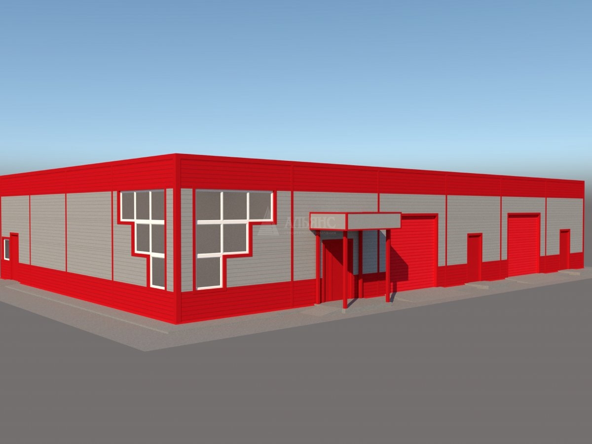 3D визуализация СТО из сэндвич-панелей - фото 6