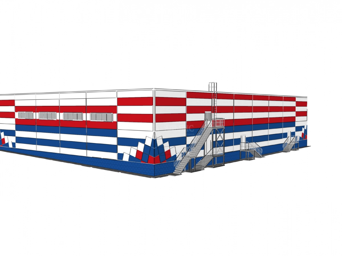 3D визуализация Магазин из сэндвич-панелей - фото 11