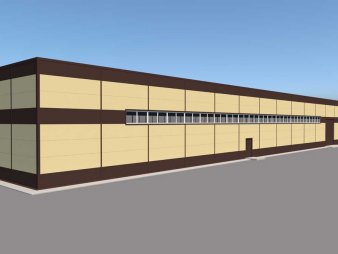 Производственное здание из сэндвич-панелей