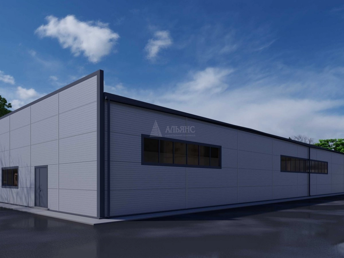 3D визуализация Склад из сэндвич панелей - фото 3